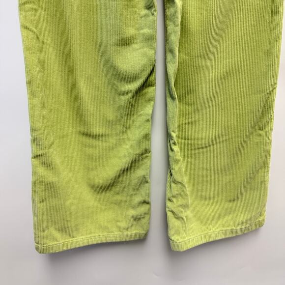 UO BDG High & Wide Green Corduroy Ankle Wide Leg Pants Sz 28 - Picture 6 of 9